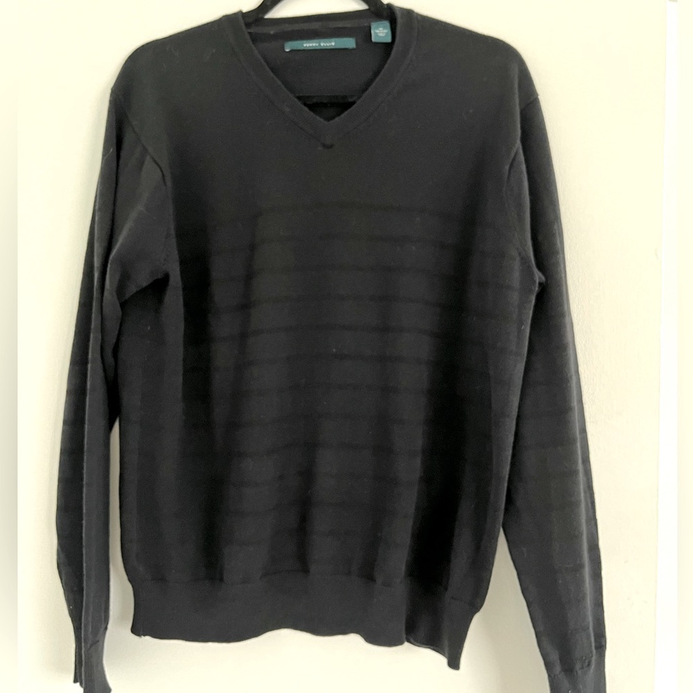 Perry Ellis Black V Neck Sweater